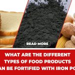 What are the different types of food products that can be fortified with iron powder?
