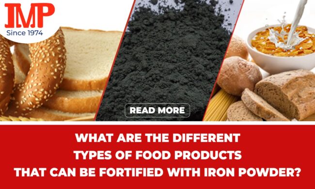 What are the different types of food products that can be fortified with iron powder?